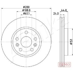 Achetez des Disque de frein ASHIKA 60-00-0716C à prix pour 63,02 €