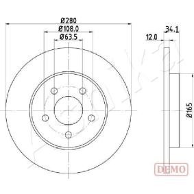 Achetez des Disque de frein ASHIKA 61-00-0309C à prix pour 37,08 €