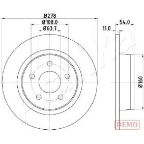 Achetez des Disque de frein ASHIKA 61-00-0311C à prix pour 37,01 €