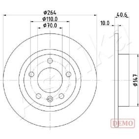 Achetez des Disque de frein ASHIKA 61-00-0400C à prix pour 29,84 €