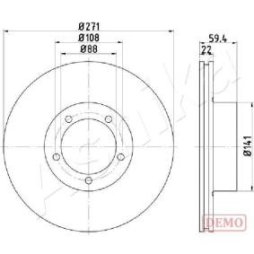 Achetez des Disque de frein ASHIKA 61-00-0401C à prix pour 37,08 €