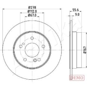 Achetez des Disque de frein ASHIKA 61-00-0505C à prix pour 43,11 €