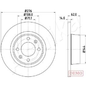 Achetez des Disque de frein ASHIKA 61-00-0604C à prix pour 40,18 €