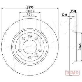 Achetez des Disque de frein ASHIKA 61-00-0605C à prix pour 33,36 €