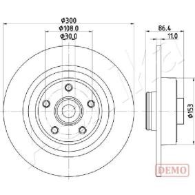 Achetez des Disque de frein ASHIKA 61-00-0702C à prix pour 127,49 €