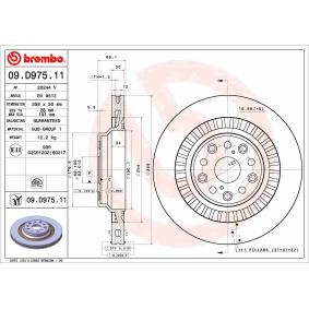 Osta Jarrulevy BREMBO:llä 09.D975.11 edullisesti hintaan 97,84 €