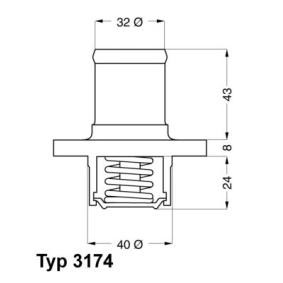 Achetez des Thermostat d'eau WAHLER 3174.89D à prix pour 34,22 €