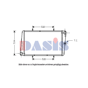 Achetez des Radiateur du moteur AKS DASIS 020210N à prix pour 140,55 €