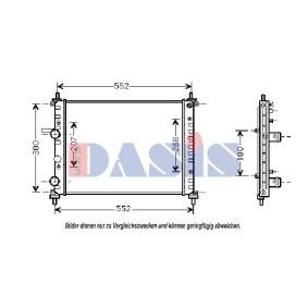 Achetez des Radiateur du moteur AKS DASIS 080096N à prix pour 59,94 €