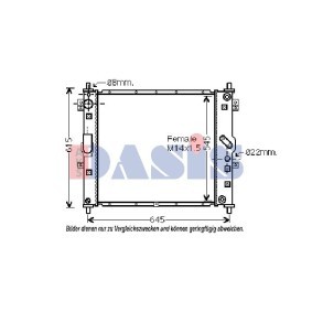 Achetez des Radiateur du moteur AKS DASIS 510102N à prix pour 291,04 €