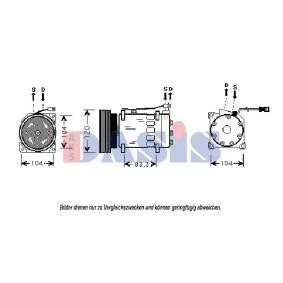 Kjøp AC-kompressor av AKS DASIS 850782N til den lave prisen 4823,16 NOK