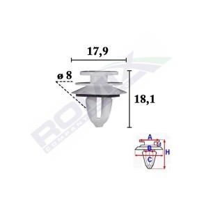 Clip, Zier- / Schutzleiste C70583