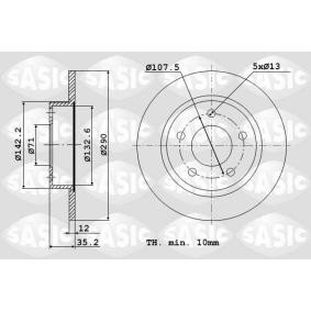 Acquista Disco freno da SASIC 6100042 a buon mercato per soli 93,15 €