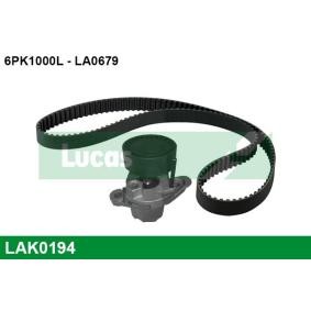 Achetez des Jeu de courroies trapézoïdales à nervures LUCAS LAK0194 à prix pour 48,42 €