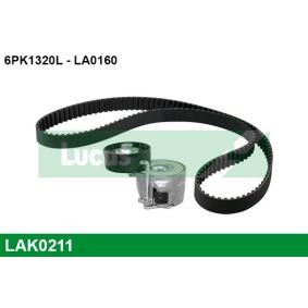 Achetez des Jeu de courroies trapézoïdales à nervures LUCAS LAK0211 à prix pour 78,23 €