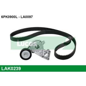 Achetez des Jeu de courroies trapézoïdales à nervures LUCAS LAK0239 à prix pour 57,06 €
