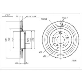 Comprar Disco de freno de HART 215 634 a bajo precio de 30,96 €