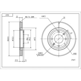 Comprar Disco de freno de HART 215 671 a bajo precio de 24,72 €