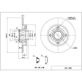 Comprar Disco de freno de HART 241 065 a bajo precio de 91,07 €