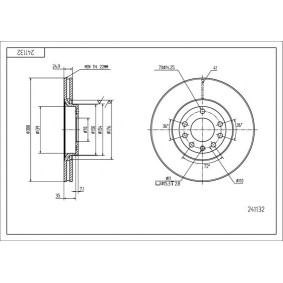 Comprar Disco de freno de HART 241 132 a bajo precio de 128,62 €