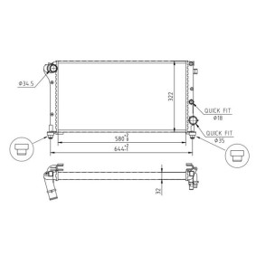 Achetez des Radiateur du moteur HART 605 984 à prix pour 79,16 €