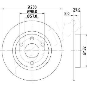 Achetez des Disque de frein ASHIKA 60-00-0639C à prix pour 26,91 €