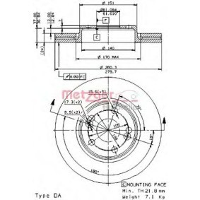 Bremsscheibe 22025 E von METZGER günstig für 81,79 € online kaufen