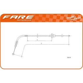 Compre Cabo do acelerador da FARE SA 25669 a um preço baixo por 87,94 €