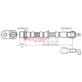 Comprar Latiguillo de freno de METZGER 4110002 a bajo precio de 14,34 €