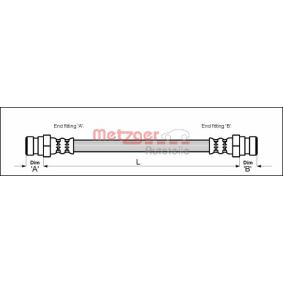 Comprar Latiguillo de freno de METZGER 4113281 a bajo precio de 11,83 €