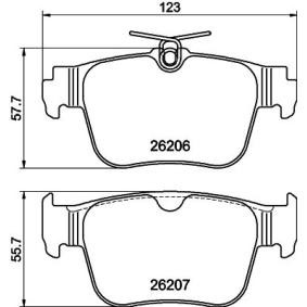 Achetez des Plaquettes de frein HELLA 8DB 355 040-851 à prix pour 44,65 €