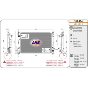 Achetez des Radiateur du moteur AHE 109.454 à prix pour 168,91 €