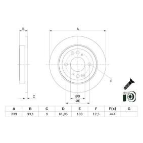 Bremsscheibe 0 986 479 E95 für HONDA
