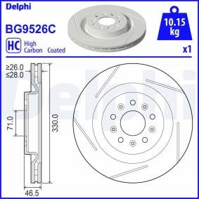 Compre Disco de travão da DELPHI BG9526C a um preço baixo por 115,81 €