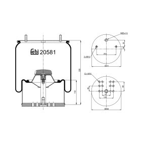 Acquista Soffietto, Sospensione pneumatica da FEBI BILSTEIN 20581 a buon mercato per soli 99,16 €