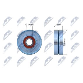 Compre Rolo tensor, correia trapezoidal estriada da NTY RNK-CH-042 a um preço baixo por 23,77 €