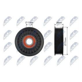 Compre Rolo tensor, correia trapezoidal estriada da NTY RNK-CH-044 a um preço baixo por 17,85 €