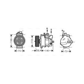 Klimakompressor für AUDI von AVA COOLING SYSTEMS