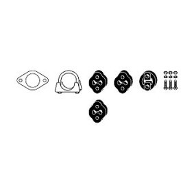 Compre Kit de montagem, sistema de escape da HJS 82 44 7565 a um preço baixo por 15,43 €