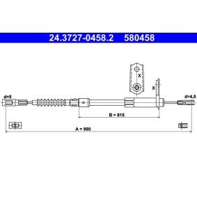 Comprar Cable de freno de mano de ATE 24.3727-0458.2 a bajo precio de 25,95 €