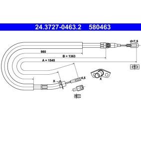 Comprar Cable de freno de mano de ATE 24.3727-0463.2 a bajo precio de 24,15 €
