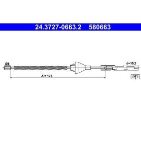 Compre Cabo de aço, travão de estacionamento da ATE 24.3727-0663.2 a um preço baixo por 9,14 €