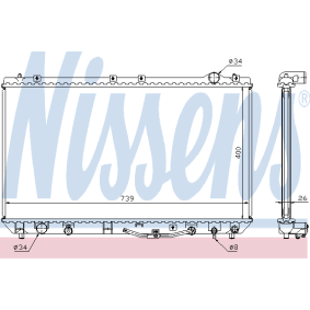 Acquista Radiatore motore da NISSENS 64754A a buon mercato per soli 149,83 €