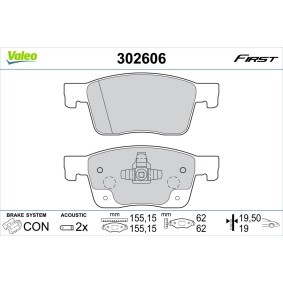 Comprar Juego de pastillas de freno de VALEO 302606 a bajo precio de 35,52 €