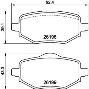 Bremsbeläge von HELLA 8DB 355 040-971