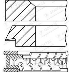 Achetez des Jeu de segments de pistons GOETZE ENGINE 08-154608-10 à prix pour 30,34 €