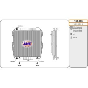 Kjøp Radiator, motorkjøling av AHE 130.209 til den lave prisen 4704,75 NOK