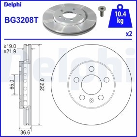 Bremsscheibe BG3208T für SKODA