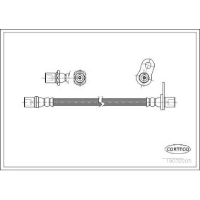 Comprar Latiguillo de freno de CORTECO 19032205 a bajo precio de 14,38 €