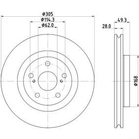 Bremsscheibe von HELLA 8DD 355 135-241